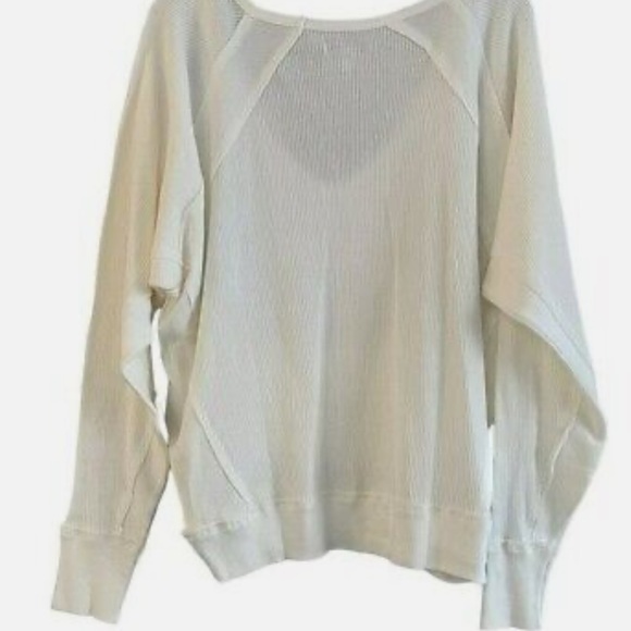 Free People Santa Clara Alabaster Thermal Oversized Top NWT - Picture 2 of 4